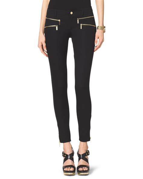 michael kors black pants women size 10|Michael Kors denim pants.